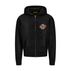 Built NOFS Last Washed Zipper Hoodie Black
