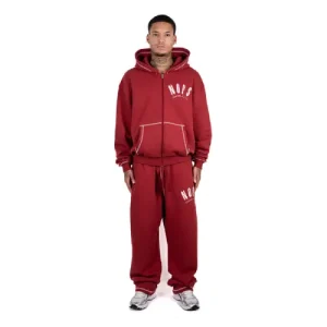 Noneofus X Trapstar Zipper Tracksuit Red
