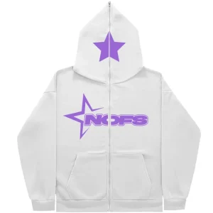 Nofs Hoodie White Multi Color Print