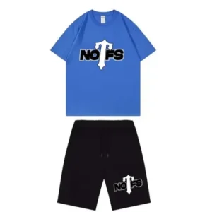 Nofs x Trapstar Two-Tone Summer Set (Blue/Black)