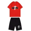 Nofs x Trapstar Two-Tone Summer Set (Red/Black)
